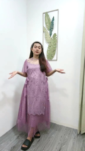 Dress Tulle Mutiara Julie Dress Brukat Pesta Premium Gaun Anggun Natal Dan Kondangan Dress Tutu