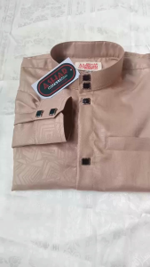 Baju kemeja anak laki laki lengan panjang bahan besway embos peremium motif etnik