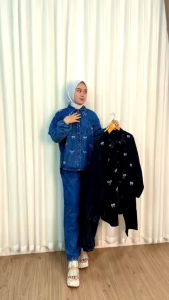 Set Jeans Wanita Bordir/Set Celana Bahan Soft Jeans/Setelan Wanita Terbaru