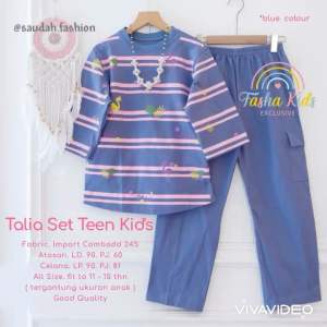 [[ New Arrival ]] Talia Nadia Lani Liodra Zela Zee Flower Nadila Valisa Kalia Kuromi Vina Owl Minnie Kalia Havana Set by Fasha Setelan Anak Remaja Kaos dan Celana Oneset Katun Combed One Set Anak Terbaru Setcel Kulot Cargo usia 10-15 Tahun