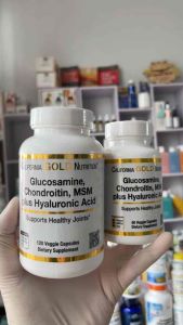 [MỸ] viên Glucosamine Chondroitin MSM Plus Hyaluronic Acid tốt cho xương khớp sụn California Gold Nutrition 120 viên