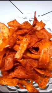 Kripset kripdas keripik setan keripik pedas ukuran 1/4 250gr