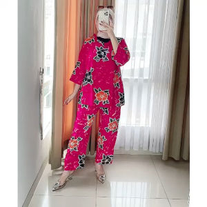 ND028 | SETELAN PIYAMA BATIK CAP NAYARA SIZE DEWASA RAYON SUPER