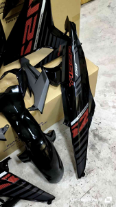 Coverset Y15 zr V2 Batman Purba Hitam Full Black siap Tampal
