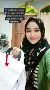 Mukena Terusan Putih Katun Premium Plus Inner
