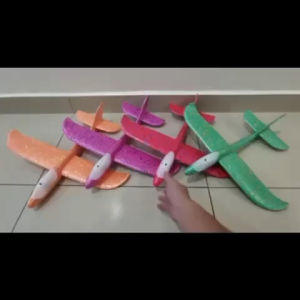 48cm FULL LED DIY Kids Toys Hand Throw Flying Glider Plane Foam Aeroplane Model Party Bag Fillers Flying Glide