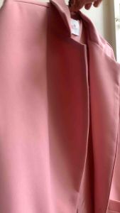 Áo blazer dáng dài áo blazer hồng dáng dài của Hàn quốc mới 98%