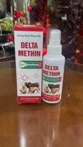 DELTAMETHIN 100ml xịt mạt gà ve rận bọ chét chómèo kiến gián mòng bò