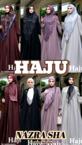 (8x) OMEIRO HAJU SHELLA Baju Gamis Syari Wanita Muslimah Haju Series By Omeiro. Nazra Sha