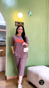 SET ZIELLA // SEETELAN STANDAR KAOS POLOS COMBED SABLON // ONESET CP ZIELA