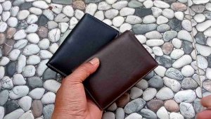 Dompet kulit pria dewasa ukuran 3/4 model 3 dimensi jahitan rapih kuat awet tahan lama