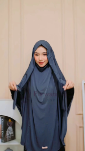 Hijab Jilbab Khimar French XL / XXL, Cadar Madinah Jumbo, Jilbab Hijab Jersey Syari