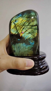 Natural Madagascar High Grade Labradorite Crystal Ornament PLB16