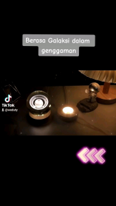 LAMPU HIAS BOLA KRISTAL GALAKSI PLANET SATURNUS LAMPU MEJA BELAJAR ANAK