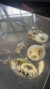 Personalized Keychain Phone Charm | Double sided Domed Faux Acrylic