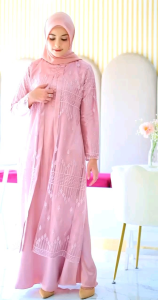 Gamis Sakilla Bahan Satin Kristal: Desain Kondangan Elegan