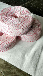 TALI TAMBANG PUTIH LURIK 5 mm 1 ROL - TALI TAMBANG POLYPROPYLENE