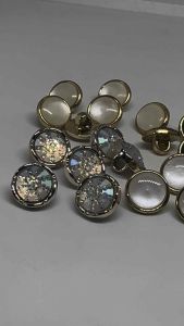 13mm Barong Buttons with Gold / Silver Rim 6pcs & 50pcs per pack