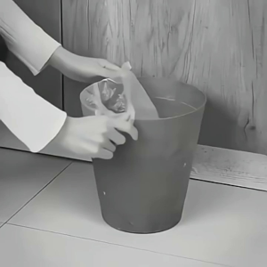 OHHDEER Kitchen Cabinet Door Trash Rack Hanging Storage Rack Trash Bag Hanger Wall Adhesive Trash Can Plastic Bag Holder