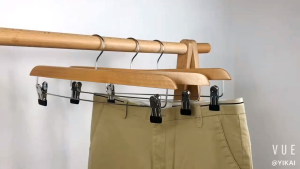 hanger kayu jepit palang besi lurus 40 cm