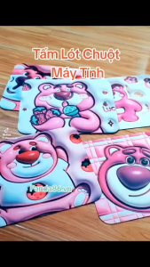 1 Tấm Lót Chuột Máy Tính Hình 3D Gấu Dâu Dễ Thương Kích Thước 18* 22 cm ( Giao Mẫu Ngẫu Nhiên )