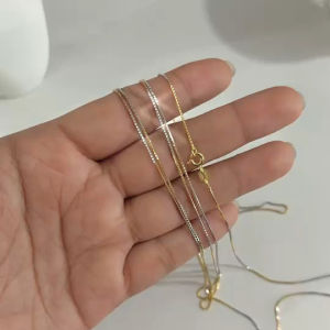 เงินแท้มีใบรับประกัน สร้อยคอเงินแท้ สามกษัตริย์ ลายบล็อกจิ๋ว (อิตาลี) เส้นจิ๋ว หนา 0.9 มิล ยาว 16 นิ้ว 18 นิ้ว 20 นิ้ว | N3K09M3