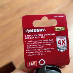 Husky Hand Folding Diamond SAE Hex Key Set (8-Piece)