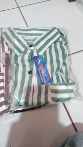 KEMEJA WANITA Tangan Karet // Kemeja Salur Tangan Karet Model terbaru paling laris
