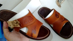 Sandal Slop Full Kulit 100% Sendal Pria Elegan