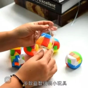 SG Stock 3D Brain Teaser Luban Lock Puzzle | IQ Building Toy | Keychain Cube Toy for Kids | Birthday & Children’s Day Gift Christmas Gifts