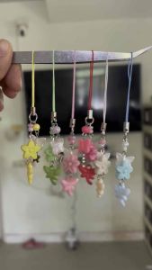 (Dragonflies and butterflies) สายห้อยโทรศัพท์ สายห้อยสันแฟ้ม พวงกุญแจห้อยโทรศัพท์ พร้อมส่งจากไทย ของชำร่วย ของแถมจีบลูกค้า พวงกุญแจน่ารักๆ