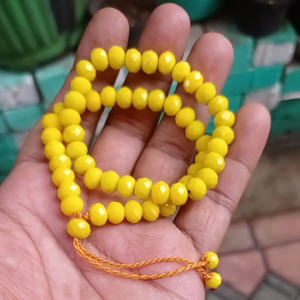 gelang tali serut dan elastis kristal kuning kembang johar