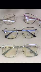 Stevensunnies Metal Small Frame Cat Eye Glasses for Women Western Fashion Anti Blue Light Optical Glasses