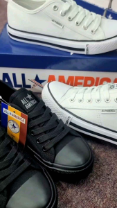 All America school shoe canvas / kasut sekolah hitam 3337