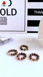 Nhẫn Trầm Hương Mix Đá Màu Bản Mệnh Dutios Mùi thơm dịu có size NH001
