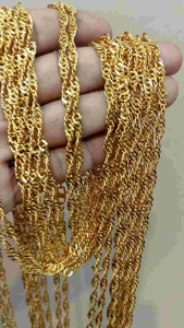 Ladies Gila Gila chain Rantai Gila gila 70cm Gold Plated Not 916
