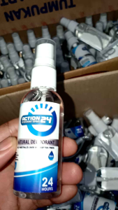DEODORANT SPRAY 60ml ACTION 24 JAM Penghilang Bau Badan Aktif harga 1biji sd 15biji