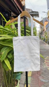 Totebag Putih Polos Kanvas Drill RESLETING 30x40cm MURAH