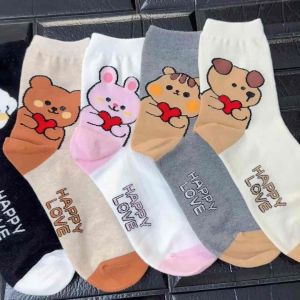 Korean Socks- Happy Love Animals Iconic Socks