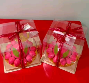 【Special Bun 特色包点】 Longevity Peach Lotus Paste Birthday Bun 福禄寿喜子母寿桃包