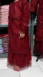 MAXI ALMIRA KID/GAMIS TILE MUTIARA KOMBINASI ANAK USIA 4-6TAHUN