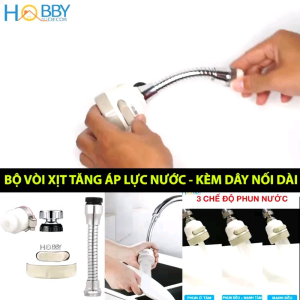 Đầu vòi tăng áp điều hướng 360 độ 3 chế độ chảy Eurolife