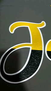 Letter cutout with outline ( SOLD PER LETTER)