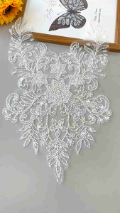 lace bordir payet dada HF11 wedding lace panel payet