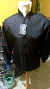 JAKET BOMBER PRIA BASIC BAHAN POLYESTER IMPORT TASLAN SIZE M L XL XXL