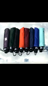 Payung Lipat 3 Polos Lapis Hitam Anti UV Payung Sablon Promosi GRC - 301