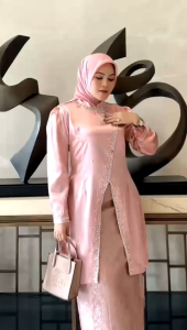 Set Baju Kurung bella || Set Kurung  Tunik  Swaroski || Seragam Pesta || Tunik  Melayu Belah Tengah || Set Baju Kurung Mewah || Termurah Baju Kurung