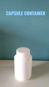 Empty Capsule Plastic Bottle With Screw Cover and Inner Stopper