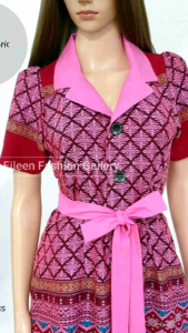 ชุดเดรสออกงานเบลเซอร์ ตารางไซส์กลาง 36" ถึง 38" ใส่ได้ ผลิตจากผ้าถักทอสีสวย