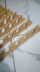 Rak Joran & Rak Pancing 4 Slot/4 Tahap Motif Ombak Nempel Dinding Tembok